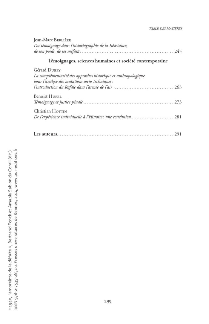 1940 : l'empreinte de la défaite