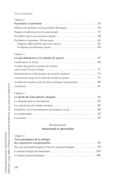 Folie et paranormal: Vers une clinique des expériences exceptionnelles