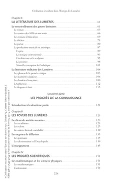 Civilisation et culture dans l'Europe des Lumières