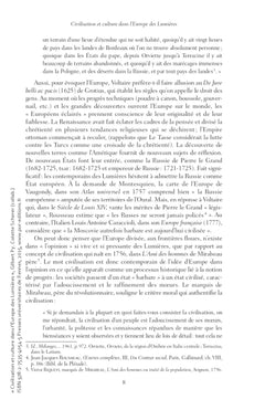 Civilisation et culture dans l'Europe des Lumières