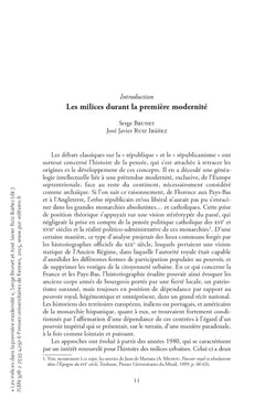 Les milices dans la première modernité