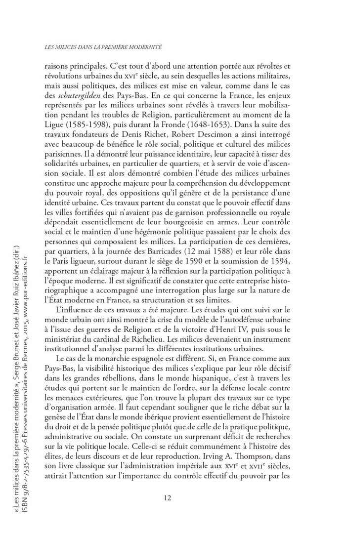 Les milices dans la première modernité