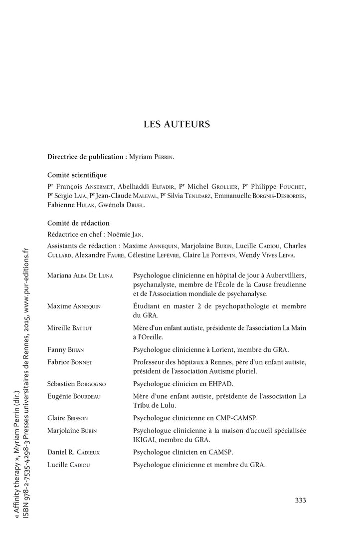 Affinity therapy: nouvelles recherches sur l'autisme