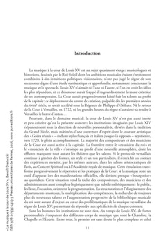 La musique à la cour de Louis XV