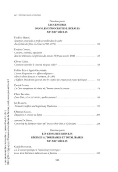 Les censures dans le monde