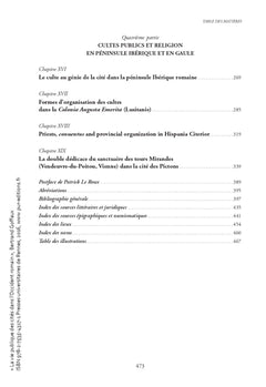 La vie publique des cités dans l'Occident romain