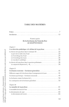 La psychose ordinaire
