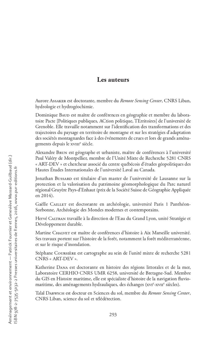 Aménagement et environnement