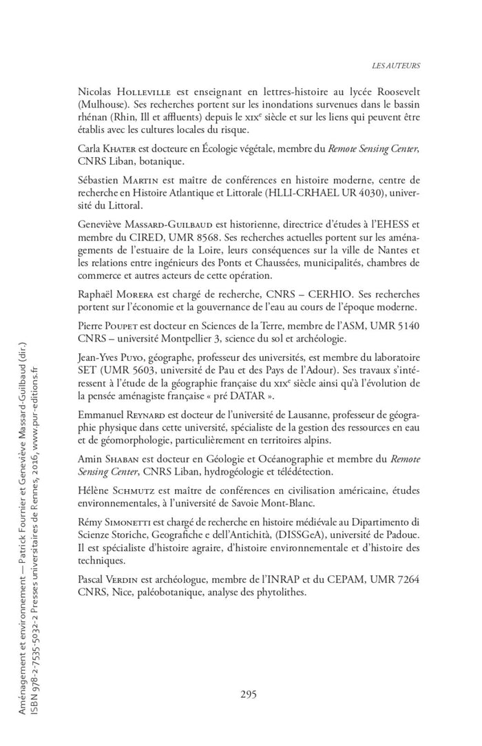 Aménagement et environnement