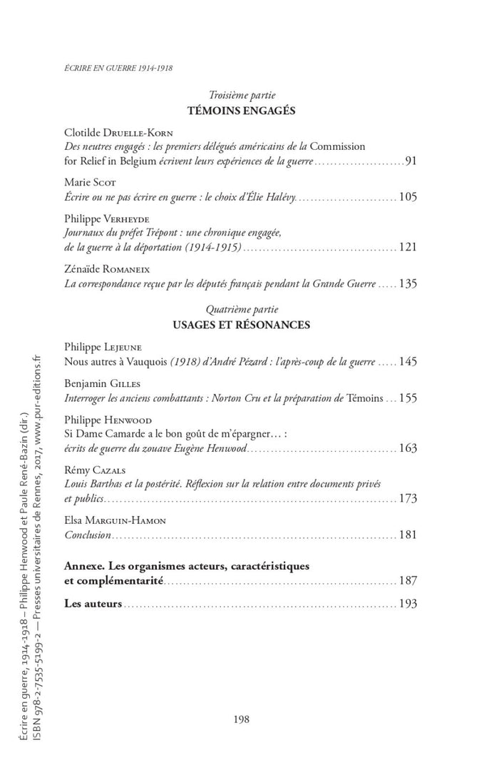 Écrire en guerre 1914-1918