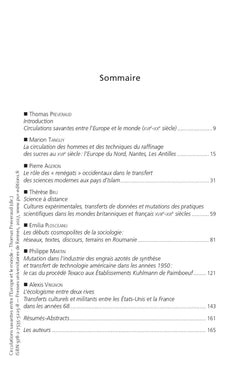 Circulations savantes entre l'Europe et le monde (XVIIe-XXe siècles)