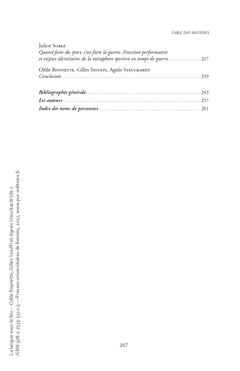 La langue sous le feu