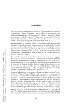 La langue sous le feu