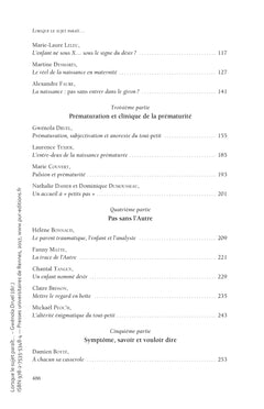Lorsque le sujet paraît...