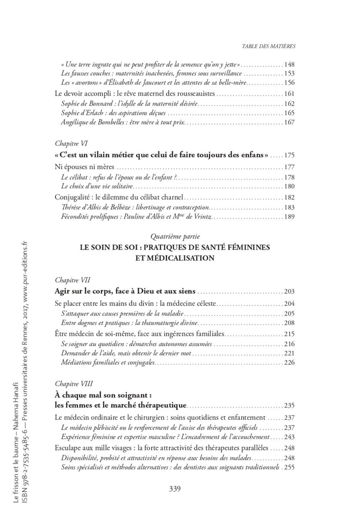 Le frisson et le baume