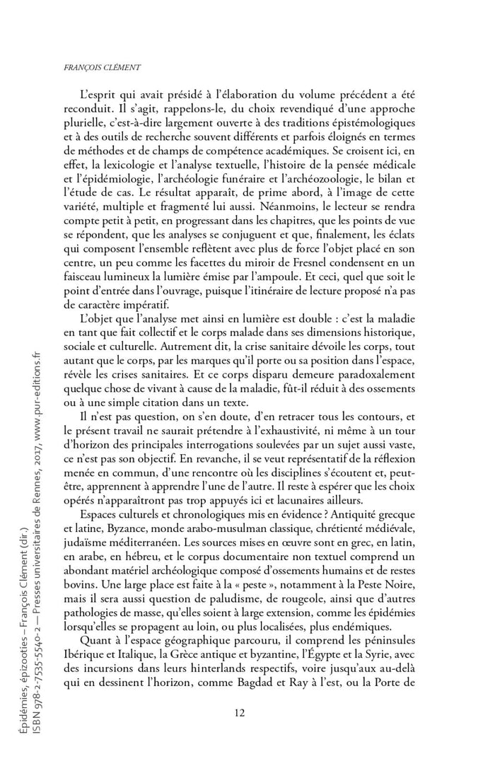 Épidémies, épizooties