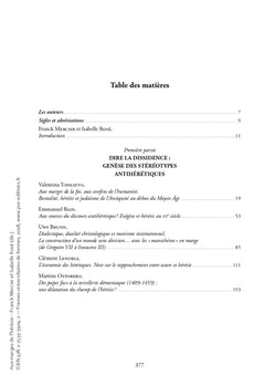 Aux marges de l'hérésie