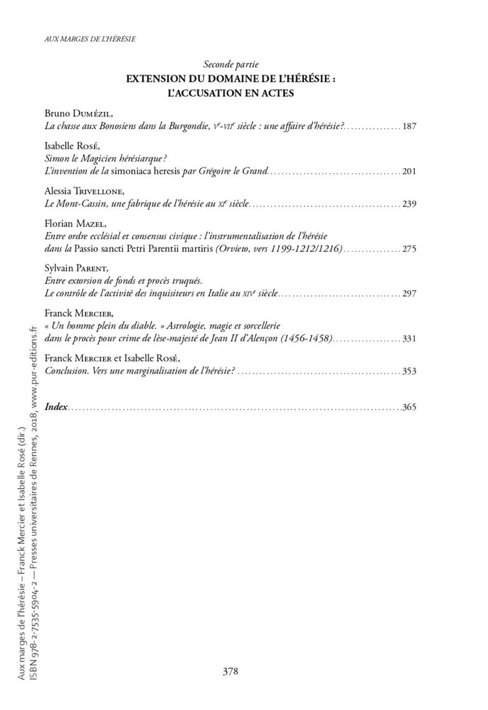 Aux marges de l'hérésie