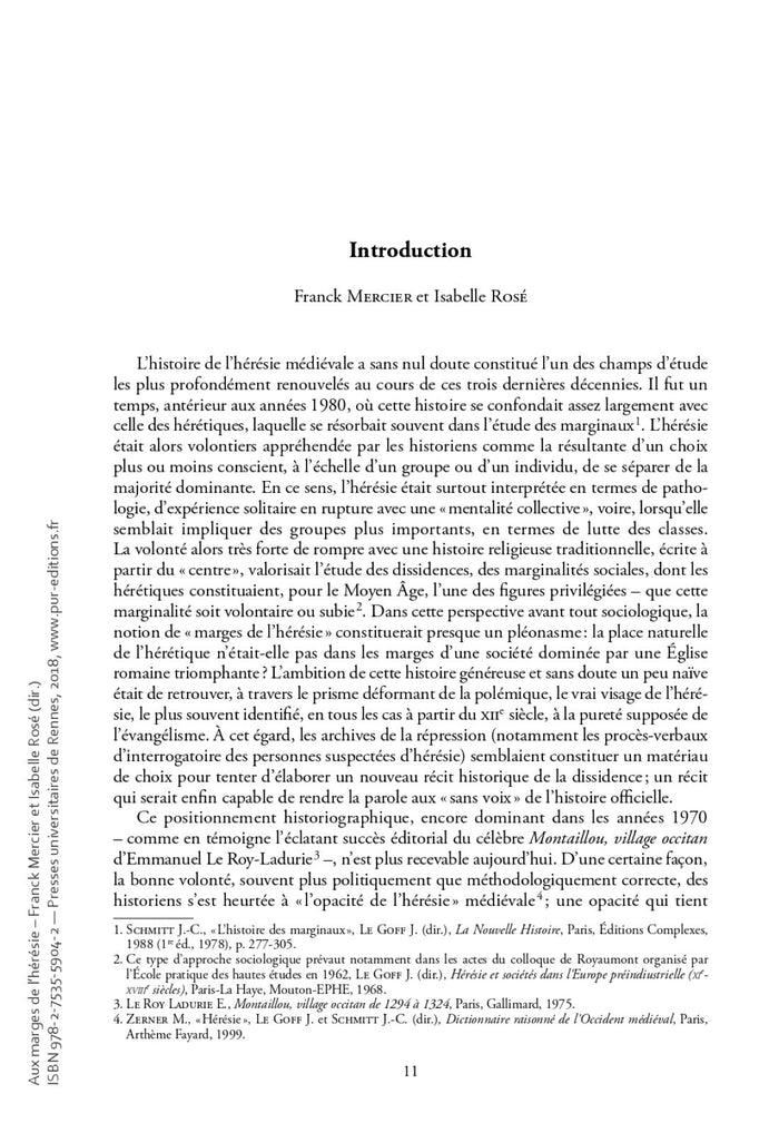 Aux marges de l'hérésie