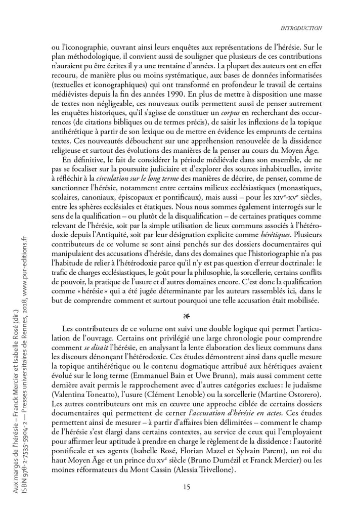 Aux marges de l'hérésie