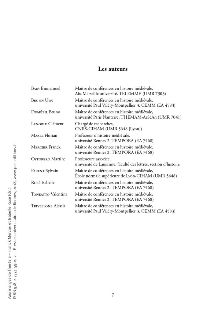 Aux marges de l'hérésie