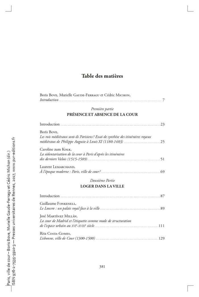 Paris, ville de cour (XIIIe-XVIIIe siècle)