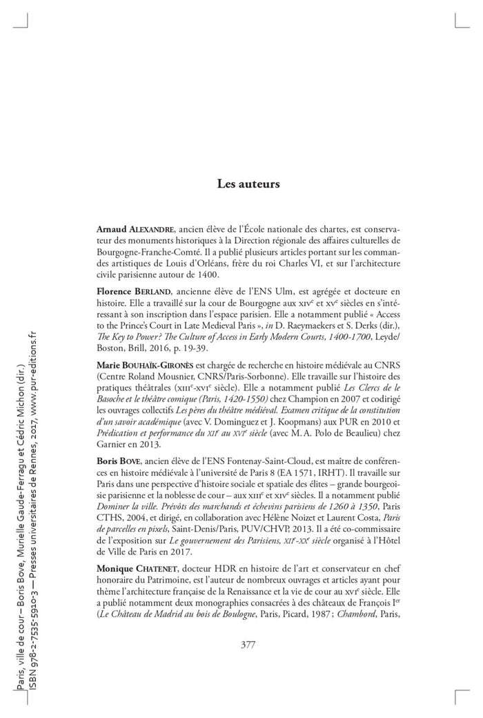 Paris, ville de cour (XIIIe-XVIIIe siècle)