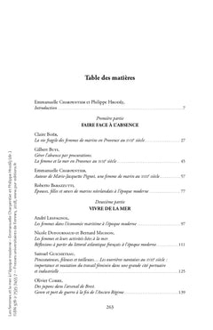 Les femmes et la mer à l'époque moderne