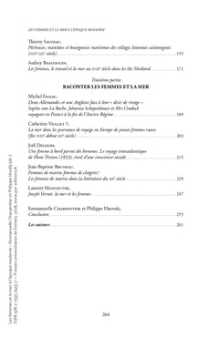 Les femmes et la mer à l'époque moderne