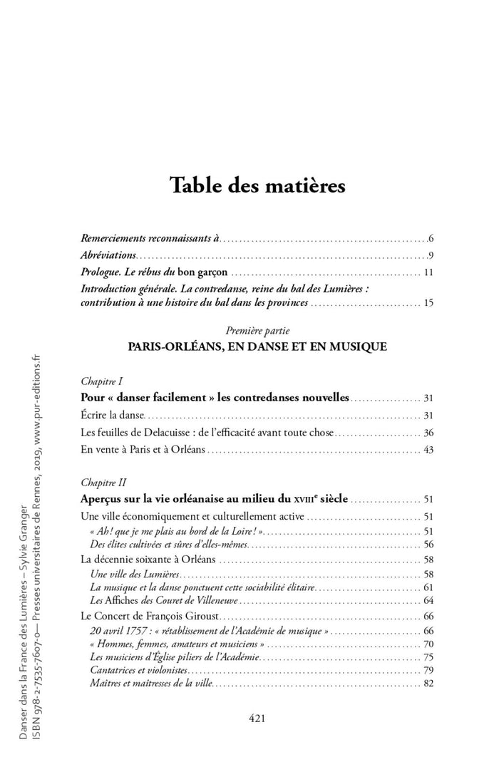 Danser dans la France des Lumières
