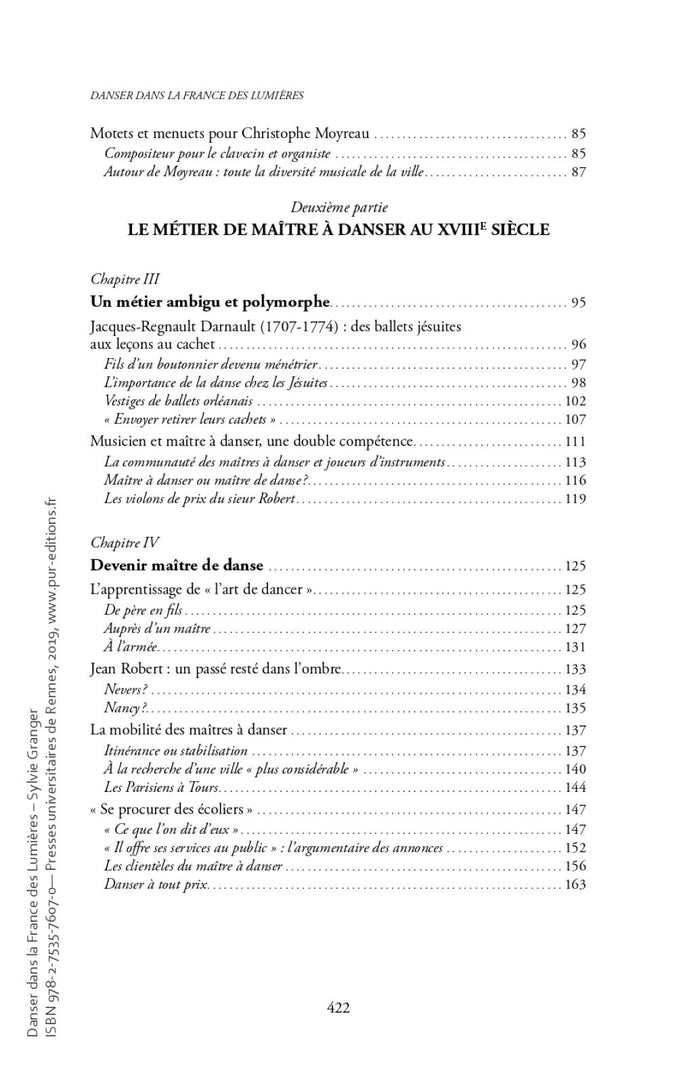 Danser dans la France des Lumières