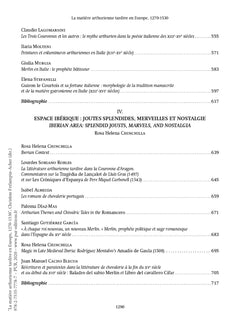 La matière arthurienne tardive en Europe 1270-1530