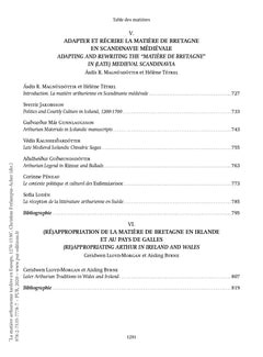 La matière arthurienne tardive en Europe 1270-1530