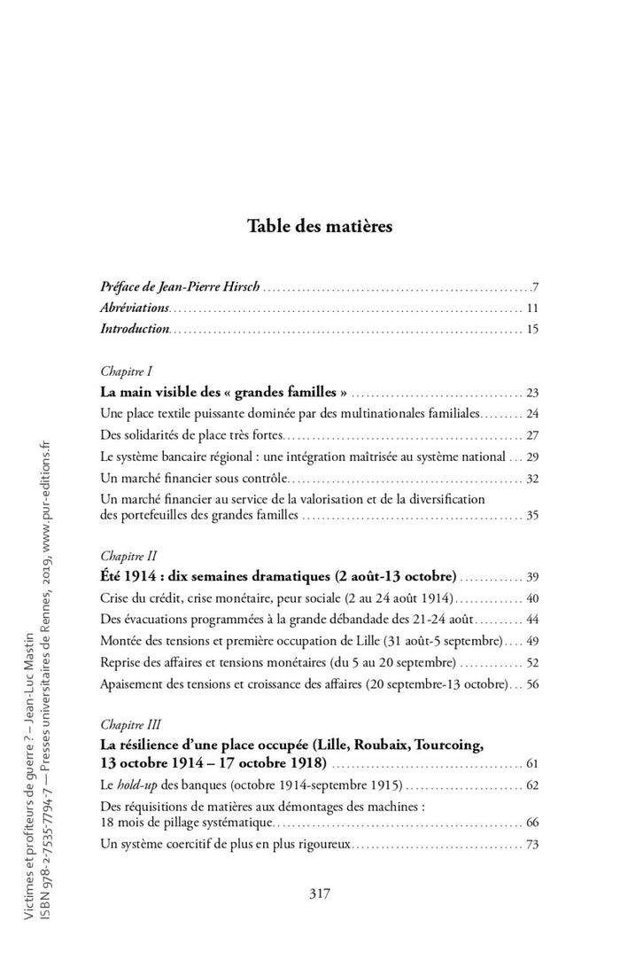 Victimes et profiteurs de guerre ?