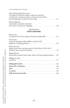 Lucien Febvre face à l'Histoire