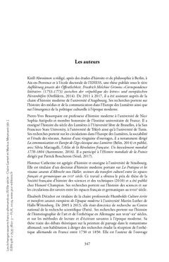 Les échanges savants franco-allemands au XVIIIe siècle