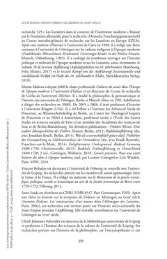 Les échanges savants franco-allemands au XVIIIe siècle