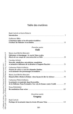 Esthétiques de déconstruction mémorielle dans le Cône Sud