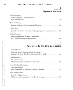 Espaces des théâtres de société