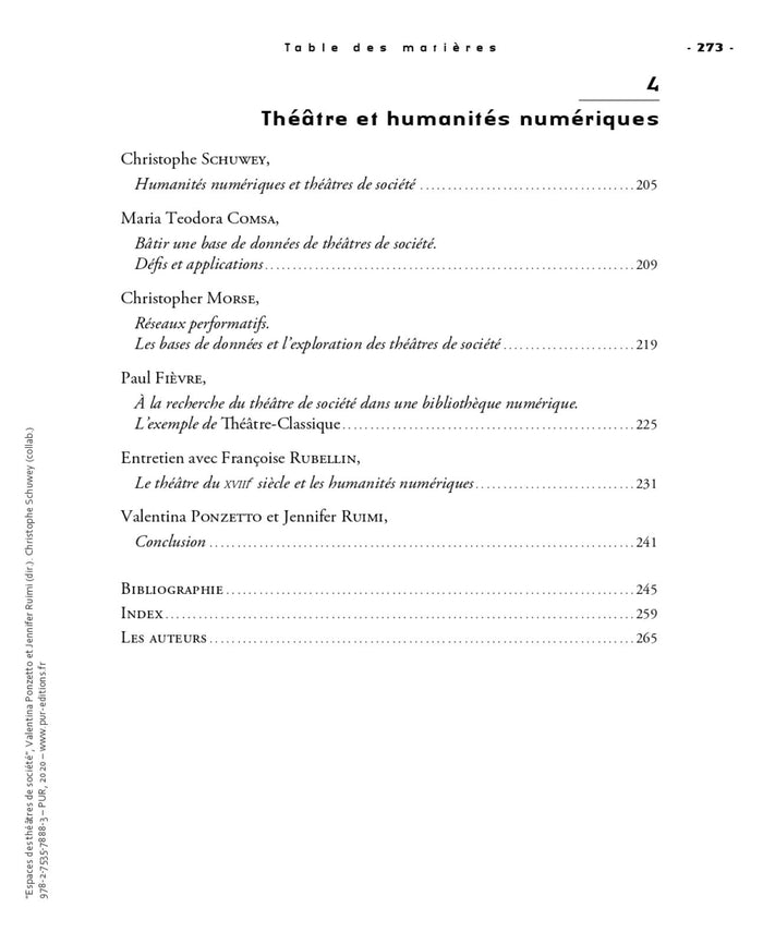 Espaces des théâtres de société
