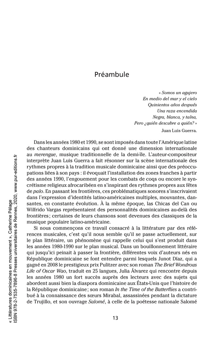 Littératures dominicaines en mouvement