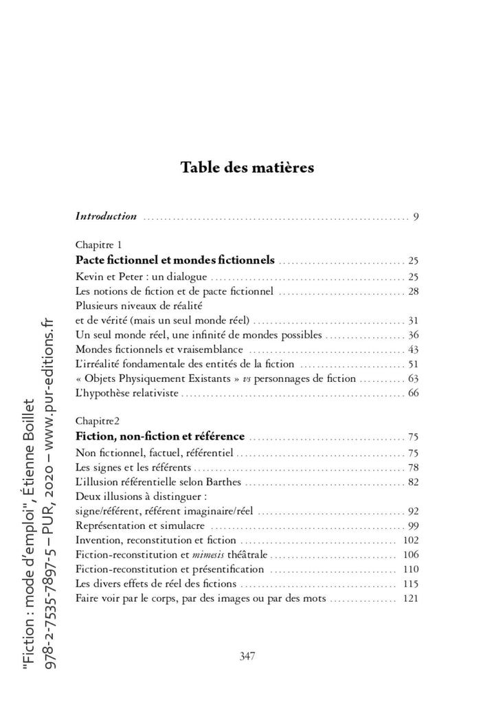 Fiction : mode d'emploi