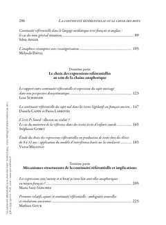 La continuité référentielle ou le choix des mots