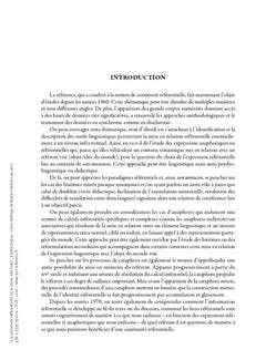 La continuité référentielle ou le choix des mots
