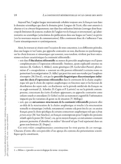 La continuité référentielle ou le choix des mots