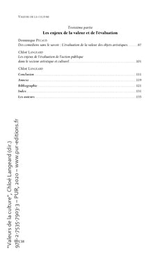 Valeurs de la culture
