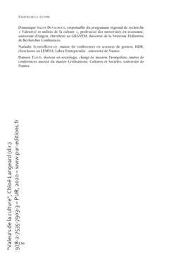 Valeurs de la culture