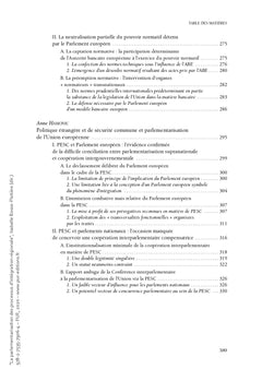 La parlementarisation des processus d'intégration régionale