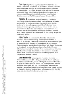 Formes et plateformes de la télévision à l'ère du numérique