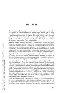 Voyage et formation de soi